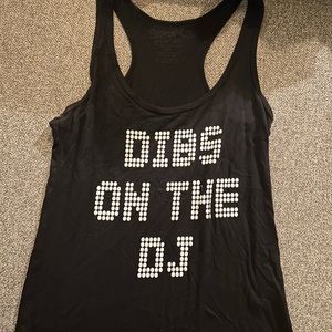 Spencer’s dibs on the DJ tank top